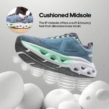Men's Comfortable & Breathable Walking Running Tennis Shoes Nighttime Visibility MovePropel Athletic Gym Workout Jogging Cross Training Fashion Sneakers - 藍色 - 查看 9