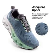 Men's Comfortable & Breathable Walking Running Tennis Shoes Nighttime Visibility MovePropel Athletic Gym Workout Jogging Cross Training Fashion Sneakers - 藍色 - 查看 3