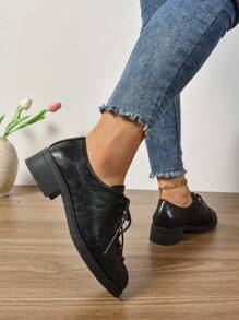 British Style Women's Lace-Up Flat Leather Shoes, New Arrival Spring/Autumn Small Niche Design Valentines
