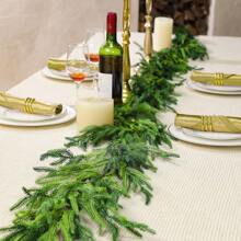 Bengala de pinho Norfolk de 190 cm, guirlanda de pinho de inverno com toque real, bengala artificial verde para mesa de jantar, capa, parede, decoração de Natal interna e externa