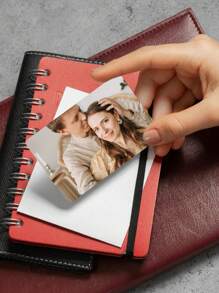 1 Pc Custom Metal Wallet Card, Personalized Double-Sided Photo/Single-Sided Photo + Text, For Couples, Family, Friends, Men And Women, Gifts For Anniversaries, Valentine's Day, Christmas, Father's Day, Mother's Day,Durable,Colorful,Cute,Adorable,Funny,Kawaii,Y2K,Stylish,Unisex,Casual,Custom,Personalized,Unique,Customized,Ideal Gifts For Him,Ideal Gifts For Her,Her,Boyfriend,Girlfriend,Family,Friends,Children,For Anniversaries,For Valentine's Day,For Mother's Day,For Birthdays,For Children's Day,For Father's Day,For Graduation,For Weddings,For Housewarming - Black - View 2