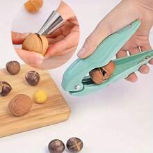 3Pcs Set Chestnut Opener, Stainless Steel Nail Guard, Serrated Edge Walnut Clip, Easy Peeling Cross-Cut Chestnut Shell Removal Tool, Nut Crusher - Multicolor - View 3