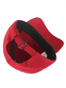 MOOND Unisex Men Women Embroidery Adjustable Minimalist Dadhat Baseball Cap - Đỏ - Xem 4