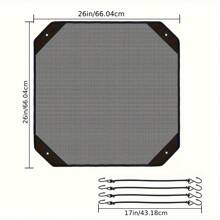 1pc Outdoor Central Air Conditioner Unit Cover - Universal Outdoor AC Unit Protection Mesh Guard With Elastic Cord, Durable For Preventing Leaves And Debris From Entering The Summer Outdoor AC Condenser Unit - Black - View 7