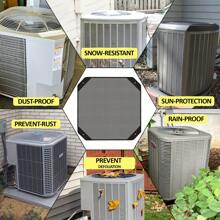 1pc Outdoor Central Air Conditioner Unit Cover - Universal Outdoor AC Unit Protection Mesh Guard With Elastic Cord, Durable For Preventing Leaves And Debris From Entering The Summer Outdoor AC Condenser Unit - Black - View 4