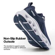Men's Comfortable & Breathable Walking Running Tennis Shoes Nighttime Visibility MovePropel Athletic Gym Workout Jogging Cross Training Fashion Sneakers - 藏蓝色 - 查看 7