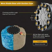 Adult Free Standing Boxing Punch Bag, Heavy Duty Punching Bag Stand With Suction Cup Base - 69 Inch - Black/Punch Bag With Protector - View 7