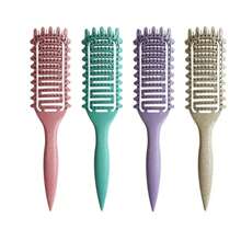 卷发定型刷，2024 卷发刷，通风发刷，适用于女性和男性的卷发梳理、造型和定型，减少拉扯 - 彩色 - 查看 1