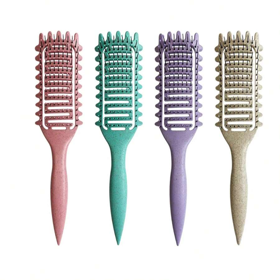 卷发定型刷，2024 卷发刷，通风发刷，适用于女性和男性的卷发梳理、造型和定型，减少拉扯 - 彩色 - 查看 1