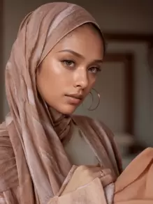 1 件水彩花卉印花柔软编织女士披肩头巾印花围巾，波西米亚风格可与日常服装搭配，适合日常生活/节日祈祷穿情人节面纱衣服