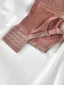 Metallic Decor Sexy Seamless Comfortable Bra, Lingerie - Coffee Brown - View 3