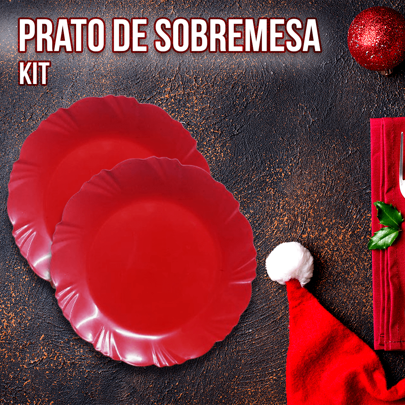 KIT 50 PRATINHOS SOBREMESA RASO  PÉTALA PLÁSTICO DOCES FESTA NATAL