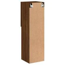 vidaXL Meuble TV avec LED Marron clair 30,5x30x102 cm