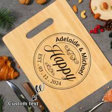 1 Peça Tábua de Corte, Tábua de Corte de Bambu, Tábua de Corte Personalizada, Tábua de Corte Criativa Personalizada, Utensílios de Cozinha, Decoração de Cozinha, Presente do Dia das Mães, Presente de Aniversário do Dia dos Pais