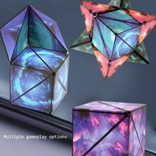 Juguete rompecabezas 3D con cubo geométrico magnético infinito, cubos fidget infinitos, cubo mágico genial y divertido, cubo mágico para aliviar la ansiedad y la inquietud, alivio del estrés anti presión - Multicolor - Ver 2