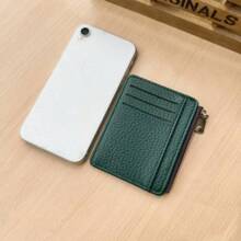 Casual Simple Solid Color Coin Purse, Card Holder - Purple - View 7