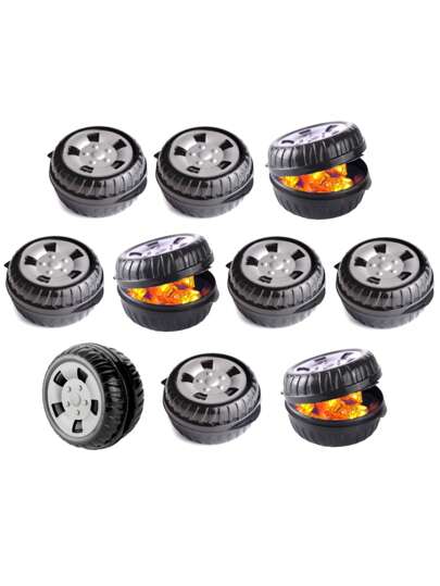 Pote de Lembranças Sacola Surpresa Festa Infantil Roda De Carro Pneu Wheels - 10 unidades