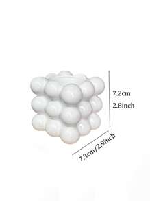 1 件树脂工艺金色/白色/黑色/魔方香薰烛台创意，家居装饰摆件几何魔方烛台。情人节礼物万圣节、幽灵、秋季、节日、假日、冬季、假日、节日、房间装饰， - 彩色 - 查看 15