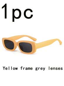 1副小方框青少年时尚眼镜，时尚复古青少年普通装饰眼镜，多功能超酷时尚普通装饰眼镜（适合9-14岁） - 彩色 - 查看 13