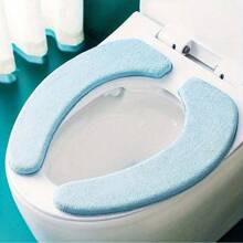 1 Pair Thick Toilet Seat Cover, Home Toilet Seat Cushion, Woolen Plush All Season Toilet Seat Pad, Waterproof Toilet Seat Cushion Bathroom Decor Fall Decor