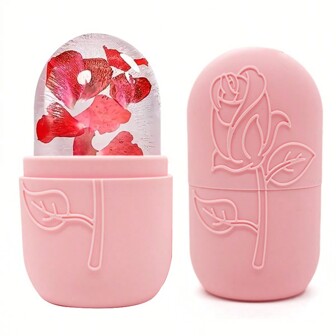 1pc Flower Silicone Ice Roller For Face And Eye, Ice Face Roller, Ice Roller Tools, Ice Facial Cube, Gua Sha Face Massage, Silicone Ice Mold For Face