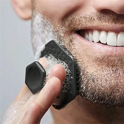 1pc Men's Silicone Face Scrubber, Gentle Exfoliating Pad And Massager, Facial Cleansing Brush - Removes Dead Skin And Dry Skin