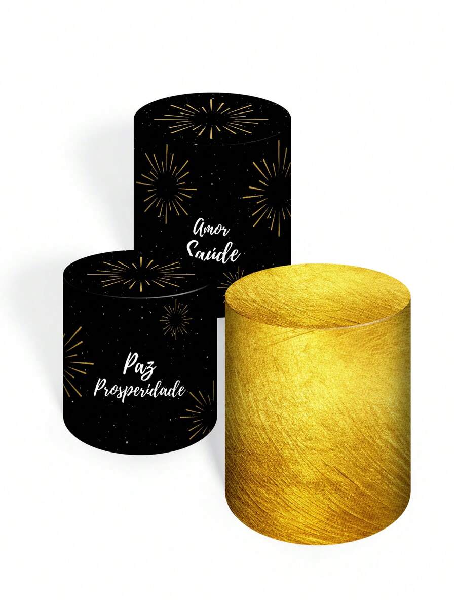Sublimated Cylinder Covers Trio Kit Birthday Decoration Various Themes Parties End Of Year Celebrate Golden - Vỏ xi lanh 5120 - Xem 1