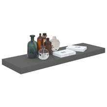 Ensemble de deux étagères murales flottantes grises élégantes de 80 x 23,5 x 3,8 cm, solution de rangement moderne pour la maison