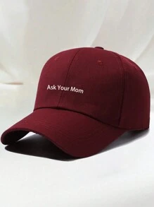 Mũ lưỡi trai in họa tiết "Hỏi mẹ" có thể điều chỉnh, Mũ chống nắng cho nam và nữ, Thích hợp cho hoạt động ngoài trời, Đi làm hàng ngày - Nhiều màu - Xem 16