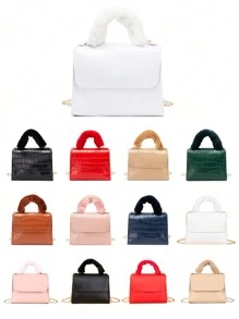 1 pezzo Borsa a tracolla da ragazza con decorazione in pelliccia al polso, borsa a tracolla, regalo ideale