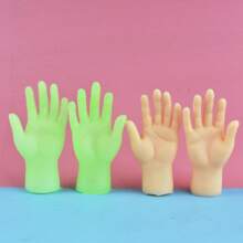 10 件随机颜色假猫爱好者和猫妈妈爱爪子/手指弹性软橡胶堵嘴玩具，有趣的挤压恶作剧礼物