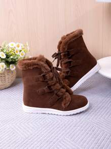 Modische, stilvolle, sexy, vielseitige, wasserdichte Plateau-Kurzstiefel, bequeme, süße Kurzstiefel mit niedrigem Absatz und rutschfester Sohle, Outdoor-Country-Resort-Stiefel für Damen, Schneestiefel, Wadenlange Stiefel, Keilabsatz-Stiefel mit dicker Sohle, Cowboystiefel, Kampfstiefel, Partyschuhe, Laufstiefel, Wanderstiefel, Schnürstiefel, warme, flauschige, strapazierfähige Schuhe