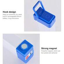 1pc LED Emergency Light Tube Magnetic Hanging USB Rechargeable Light Suitable For Camping Home Power Outage Emergency Light - Blue and White - View 5