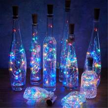 12 Piezas TapóN De Botella De Vino Con Luces LED, Luces De BateríA Para TapóN De Botella, Luces De Botellas De Vino Con Corcho 3M/12 LED, Mini Cadena De Hadas En Alambre De Cobre Con BateríA, Para Botellas De Licor, Manualidades, Fiestas, Bodas, DecoracióN Del DíA De San ValentíN, DíA De AccióN De Gracias, Regalo De Navidad, Adecuado Para Fiestas, Bodas, Halloween, DecoracióN De Bar, Apto Para Fiestas Diy, Bares, Navidad, Bodas, Decoraciones De CumpleañOs - Luz CáLida, Luces De Colores, Luz Blanca FríA - Multicolor - Ver 8