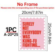 1 Poster Canvas, Trích dẫn, Tất nhiên không phải ai cũng là võ sĩ Kung Fu, Đường viền sóng, Trích dẫn vui nhộn có thể in, In nghệ thuật treo tường phòng khách, Trang trí tường phòng ngủ, Trang trí phòng gia đình, Không khung - Nhiều màu - Xem 12