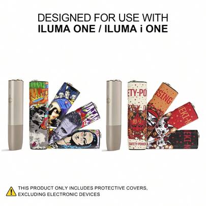 1 件适用于 IQO ILUMA ONE/ILUMA I ONE，装饰性防摔保护壳时尚配件表面 PU 皮革动漫猫动物印花礼物，完全保护，减震，防滑艺术图案适合男女朋友的时尚配饰，情人节、圣诞节礼物、吸烟配件、使用的 Vapes、香烟存储、烟嘴盒、Sigaretten Doos