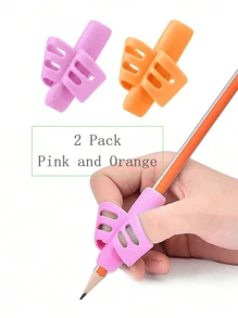 Pencil Grip, Handwriting Posture Correction Holder, Ergonomic Writing 3-Pack: Blue, Green, Orange), Suitable For Office, School, Drawing, Markers, Stationery, Universal Writing Training Tools, Professional Supplies For Learning And Work, Back To School, Gift For All Ages