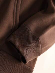 Men's Autumn/Winter Color Block Hoodie Sweatshirt, Casual Daily Drawstring Hooded Sportswear, Khaki Arizona Gobi Desert, Front Pocket, Men Top