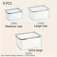 2/4/6pcs High-Quality Leak-Proof Food Storage Containers, Sealed Design, Convenient For Meal Prep, Reusable And Stackable, Great For Kitchen Organization, Ideal For Storing Fruits, Vegetables, Meats And Grains. - Multicolor - View 20