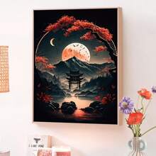 Bộ tranh tô màu theo số dành cho người lớn - Vải bạt 16x20", Bộ tranh Acrylic dễ vẽ kèm cọ và màu - Hoàn hảo để trang trí nhà cửa và làm quà tặng vào các dịp sinh nhật, Ngày của cha, Ngày của mẹ - màu đen - Xem 3