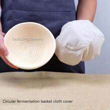2pcs 10-Inch Round Baking Proofing Basket Liners, Rattan Lined Banneton Dough Proofing Basket Covers, Natural Rattan Without Basket
