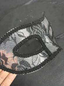 1 PIEZA Máscara de encaje a media cara para fiesta de damas, máscara de ojo para baile, máscara de princesa de encaje para festivales, adecuada para festivales, bailes y otras ocasiones, accesorio de pareja - Multicolor - Ver 4