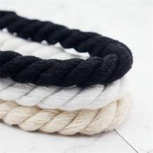 1 Paar dicke 1 cm gewebte, runde, einfarbige 3-Strang Kordel-Schnürsenkel für Schuhe, Taschen, Bekleidungsdekoration