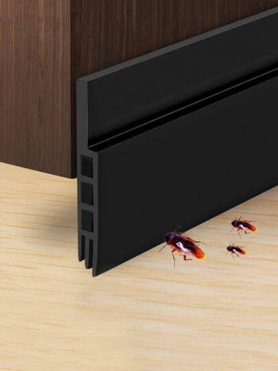 1 pieza Tira autoadhesiva a prueba de viento, a prueba de polvo y a prueba de sonido para sellar ranuras y bordes inferiores de puertas, tira de sellado de puertas, tira de sellado contra el clima, tira de sellado para dormitorio, tira de sellado para ventanas, tira de sellado para el hogar, tira de sellado protectora, tira de sellado a prueba de viento, tira de sellado universal a prueba de sonido