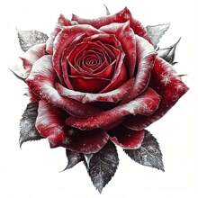 Vintage Red Roses Iron-On Transfer Decals - Perfect For T-Shirts & Apparel, Durable HTV Vinyl Stickers