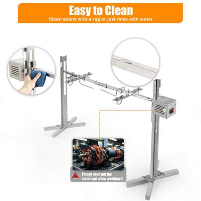 XIANXUS 53 Large Spit Roaster Rotisserie Chicken Pig Lamb Roast Electric BBQ Grill 15W
