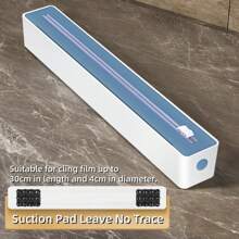 Bucătărie Magic Clingfilm Upgrade Dispenser cu folie de aluminiu și cutie de tăiere pentru folie alimentară, suport de tăiat pentru saci agățați, saci de gunoi, convenabil pentru bucătărie, suporturi de depozitare pentru pungi de plastic - Cutter de bucatarie pentru folie alimentara versiune imbunatatita - Vizualizare 15