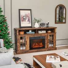 Lifezeal 58" Fireplace TV Stand W/ 1400W Electric Fireplace For TVs Up To 65 Inches Grey/Black/Brown/White - 查看 9