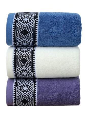 1 件浴巾，多种颜色，简约提花格子图案，矩形 26.92 X 53.84 英寸，适合成人沐浴、游泳或 13.07 X 28.84 英寸手巾，快干、吸水、柔软、不褪色，适用于浴室、酒店、健身房、旅行、节日礼物、学校、返校、旅行、旅行必需品、家居必需品、毛巾、皮肤护理