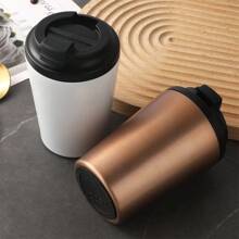 380ml/12.8oz Minimalist High-End Double-Layer Stainless Steel Vacuum Insulated Coffee Mug, Business/Office/Outdoor Travel Gift, Couples Summer Sports Water Bottle - Multicolor - View 3